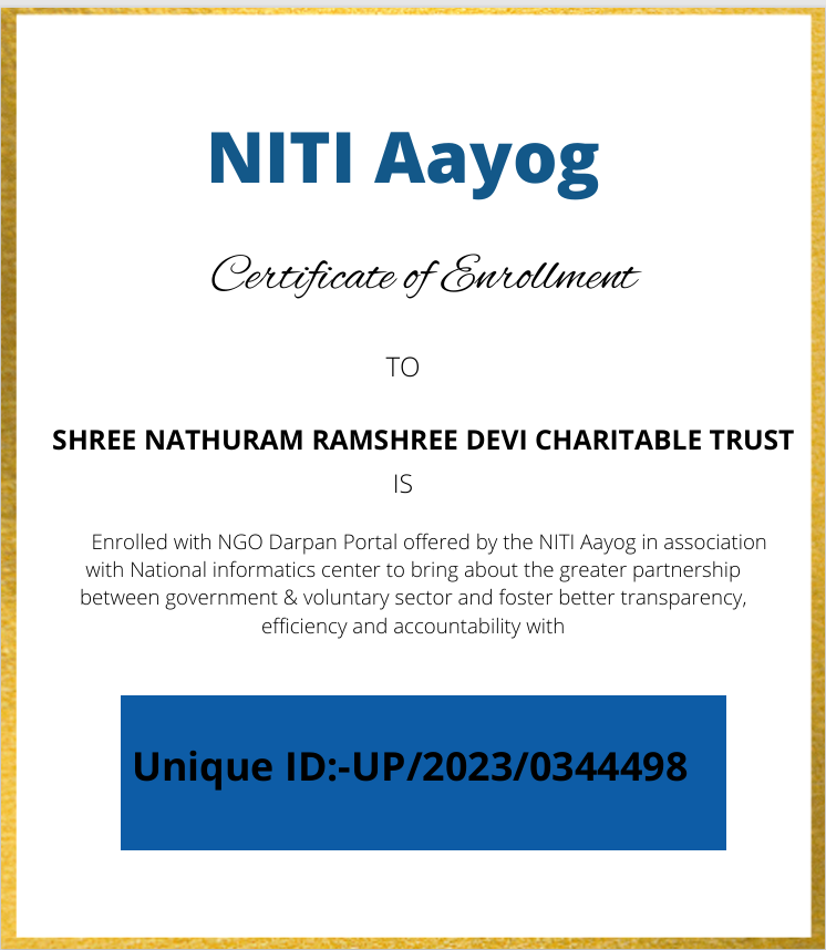 NGO Registration Certificate UP/00030989